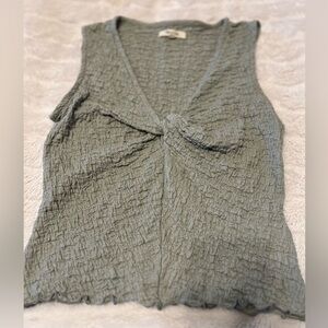 Madewell Women's Green Textured Sleeveless Top